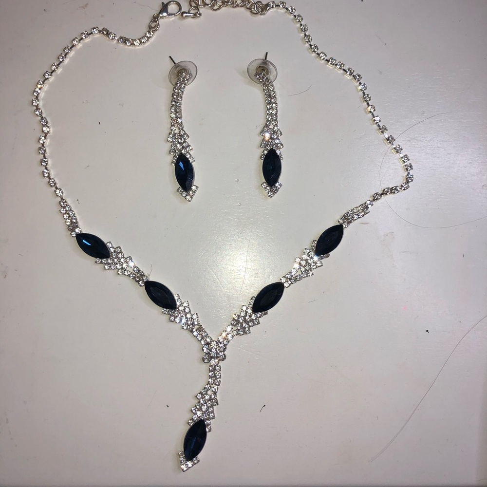 Matching necklace and earrings